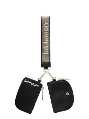 lululemon athletica Black Dual Pouch Keychain Wristlet- NWT